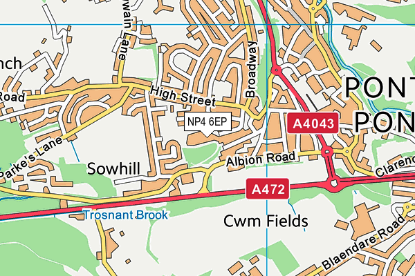 NP4 6EP map - OS VectorMap District (Ordnance Survey) NP4 6EP map - OS VectorMap District (Ordnance Survey)