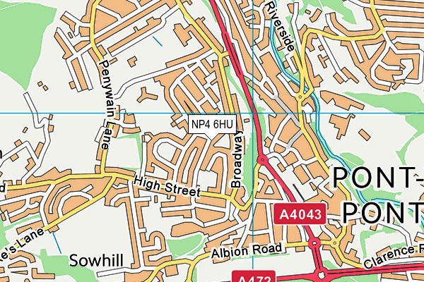 NP4 6HU map - OS VectorMap District (Ordnance Survey)