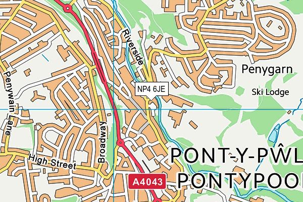NP4 6JE map - OS VectorMap District (Ordnance Survey) NP4 6JE map - OS VectorMap District (Ordnance Survey)