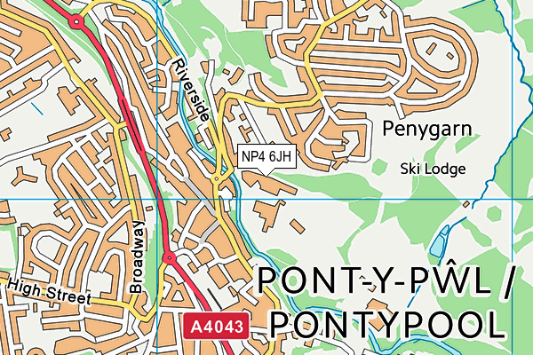 NP4 6JH map - OS VectorMap District (Ordnance Survey) NP4 6JH map - OS VectorMap District (Ordnance Survey)