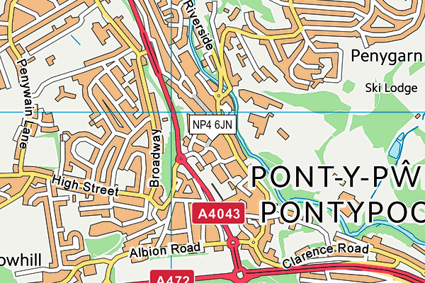 NP4 6JN map - OS VectorMap District (Ordnance Survey)