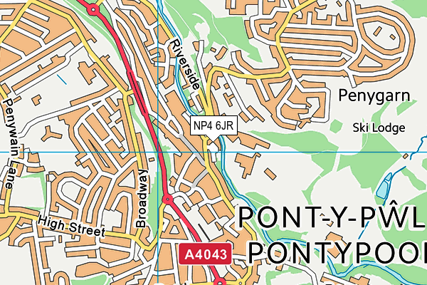 NP4 6JR map - OS VectorMap District (Ordnance Survey)