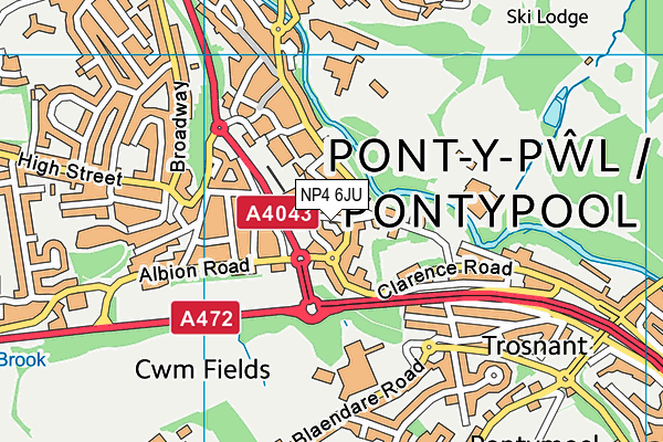 NP4 6JU map - OS VectorMap District (Ordnance Survey) NP4 6JU map - OS VectorMap District (Ordnance Survey)