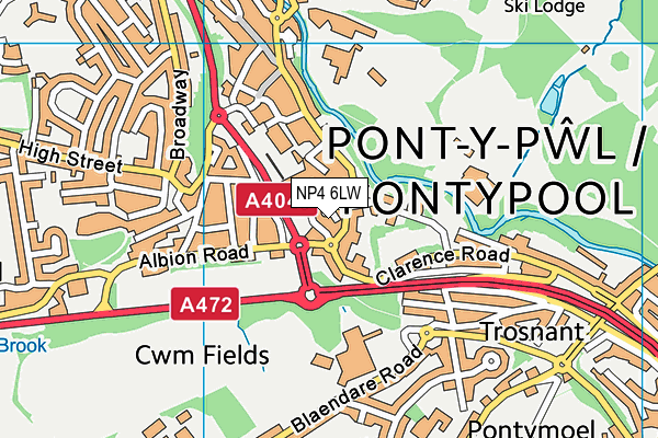 NP4 6LW map - OS VectorMap District (Ordnance Survey) NP4 6LW map - OS VectorMap District (Ordnance Survey)
