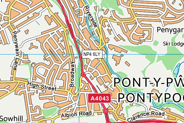 NP4 6LY map - OS VectorMap District (Ordnance Survey) NP4 6LY map - OS VectorMap District (Ordnance Survey)