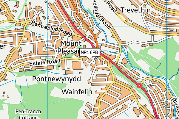 NP4 6PB map - OS VectorMap District (Ordnance Survey) NP4 6PB map - OS VectorMap District (Ordnance Survey)