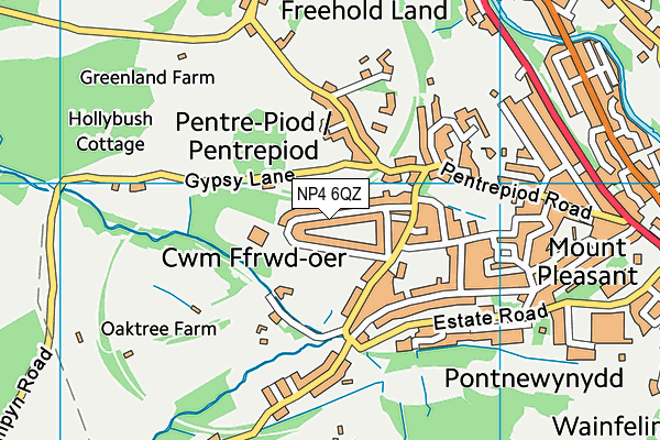 NP4 6QZ map - OS VectorMap District (Ordnance Survey) NP4 6QZ map - OS VectorMap District (Ordnance Survey)