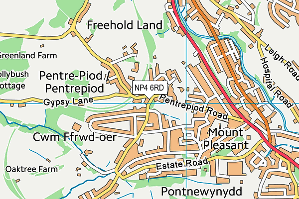 NP4 6RD map - OS VectorMap District (Ordnance Survey) NP4 6RD map - OS VectorMap District (Ordnance Survey)