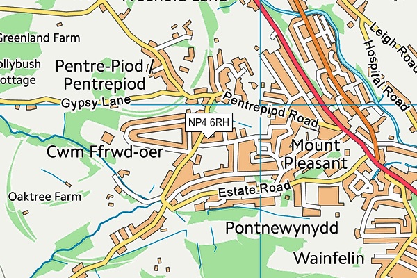 NP4 6RH map - OS VectorMap District (Ordnance Survey) NP4 6RH map - OS VectorMap District (Ordnance Survey)