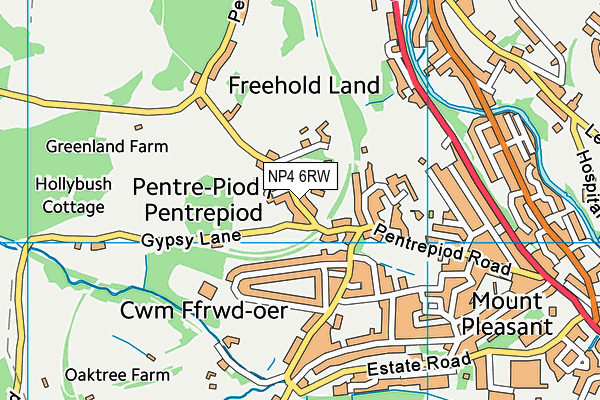 NP4 6RW map - OS VectorMap District (Ordnance Survey) NP4 6RW map - OS VectorMap District (Ordnance Survey)