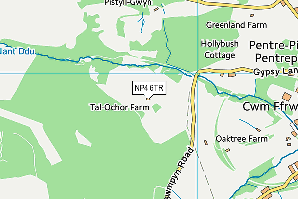 NP4 6TR map - OS VectorMap District (Ordnance Survey) NP4 6TR map - OS VectorMap District (Ordnance Survey)