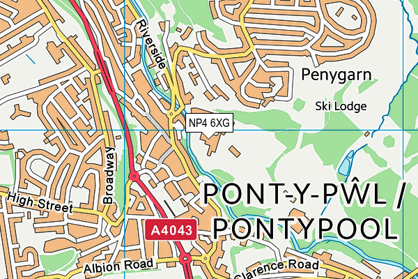 NP4 6XG map - OS VectorMap District (Ordnance Survey) NP4 6XG map - OS VectorMap District (Ordnance Survey)