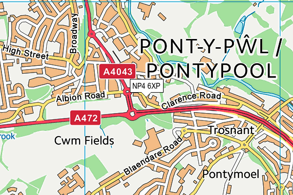 NP4 6XP map - OS VectorMap District (Ordnance Survey) NP4 6XP map - OS VectorMap District (Ordnance Survey)