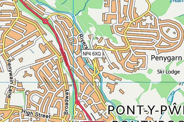 NP4 6XQ map - OS VectorMap District (Ordnance Survey) NP4 6XQ map - OS VectorMap District (Ordnance Survey)