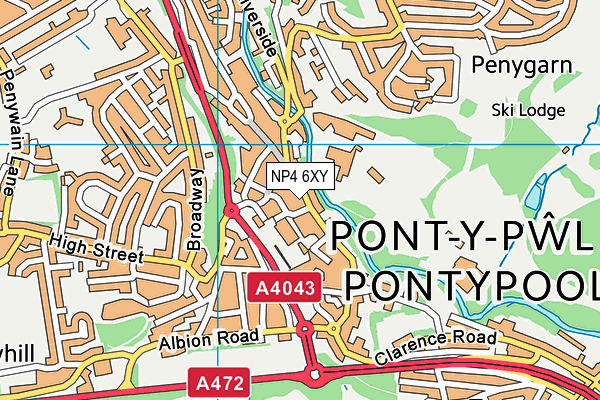 NP4 6XY map - OS VectorMap District (Ordnance Survey) NP4 6XY map - OS VectorMap District (Ordnance Survey)