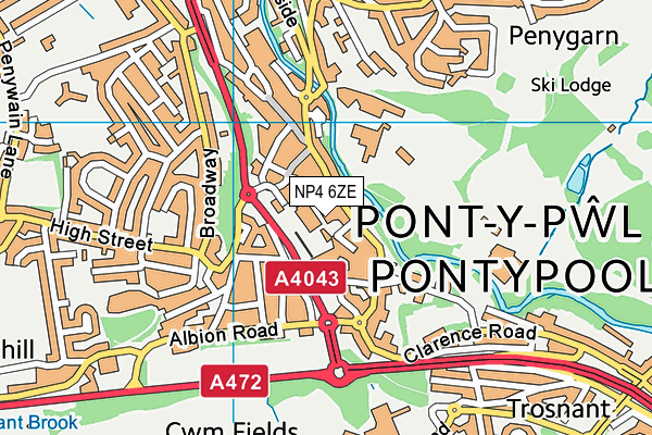NP4 6ZE map - OS VectorMap District (Ordnance Survey) NP4 6ZE map - OS VectorMap District (Ordnance Survey)