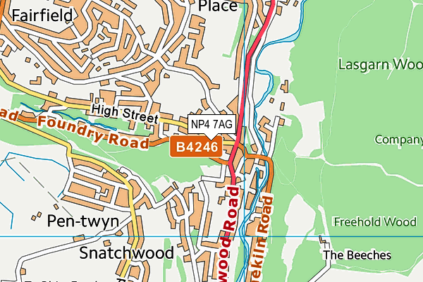 NP4 7AG map - OS VectorMap District (Ordnance Survey) NP4 7AG map - OS VectorMap District (Ordnance Survey)