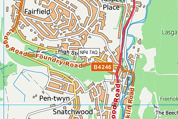 NP4 7AQ map - OS VectorMap District (Ordnance Survey) NP4 7AQ map - OS VectorMap District (Ordnance Survey)