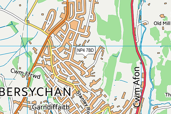 NP4 7BD map - OS VectorMap District (Ordnance Survey) NP4 7BD map - OS VectorMap District (Ordnance Survey)