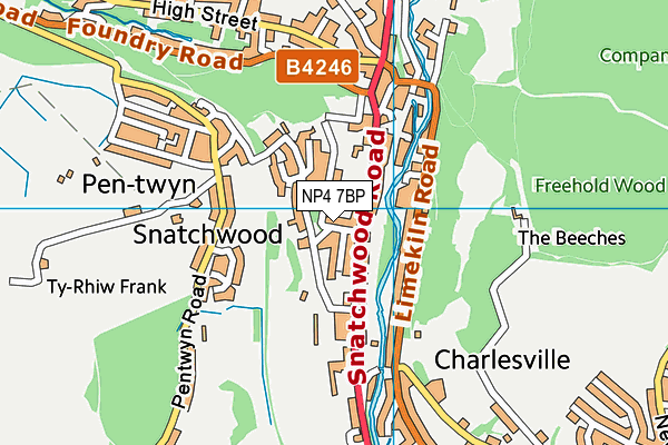NP4 7BP map - OS VectorMap District (Ordnance Survey) NP4 7BP map - OS VectorMap District (Ordnance Survey)