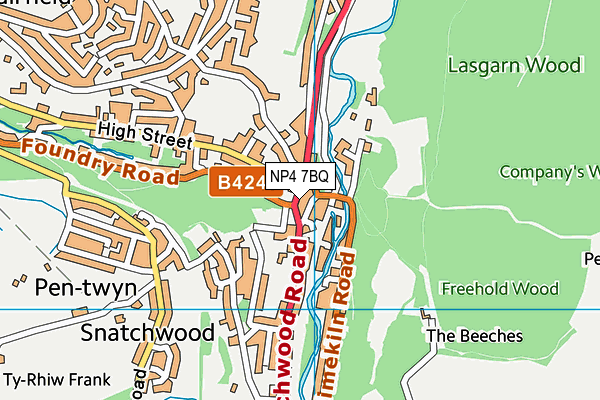 NP4 7BQ map - OS VectorMap District (Ordnance Survey) NP4 7BQ map - OS VectorMap District (Ordnance Survey)
