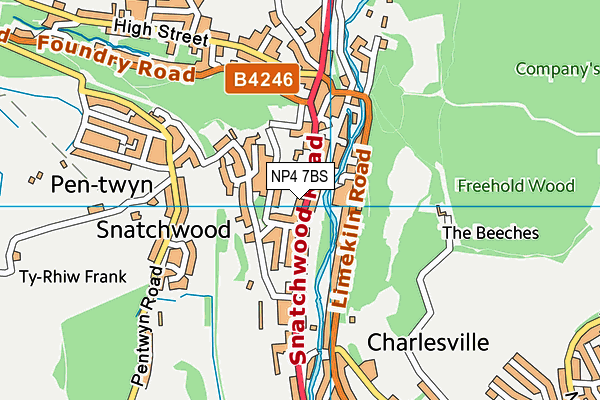 NP4 7BS map - OS VectorMap District (Ordnance Survey) NP4 7BS map - OS VectorMap District (Ordnance Survey)