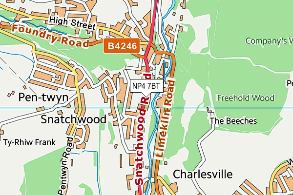 NP4 7BT map - OS VectorMap District (Ordnance Survey) NP4 7BT map - OS VectorMap District (Ordnance Survey)