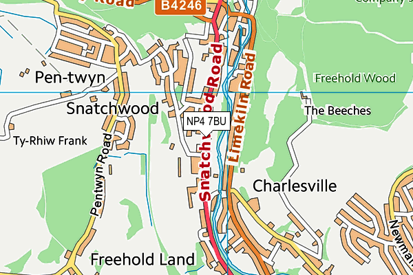 NP4 7BU map - OS VectorMap District (Ordnance Survey) NP4 7BU map - OS VectorMap District (Ordnance Survey)