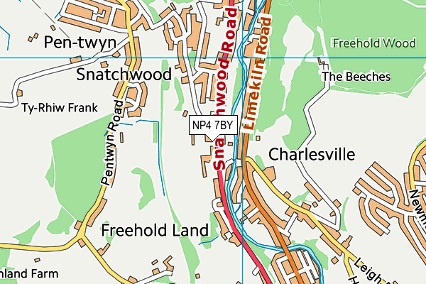 NP4 7BY map - OS VectorMap District (Ordnance Survey) NP4 7BY map - OS VectorMap District (Ordnance Survey)