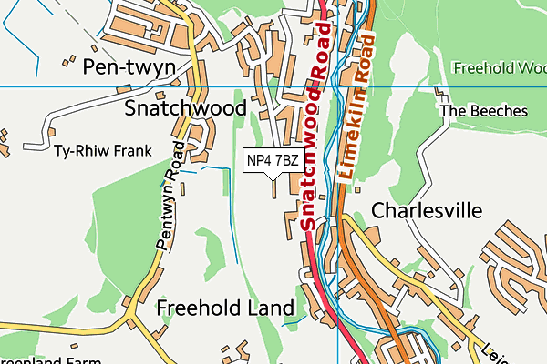 NP4 7BZ map - OS VectorMap District (Ordnance Survey) NP4 7BZ map - OS VectorMap District (Ordnance Survey)
