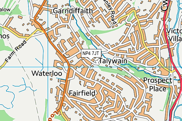 NP4 7JT map - OS VectorMap District (Ordnance Survey) NP4 7JT map - OS VectorMap District (Ordnance Survey)