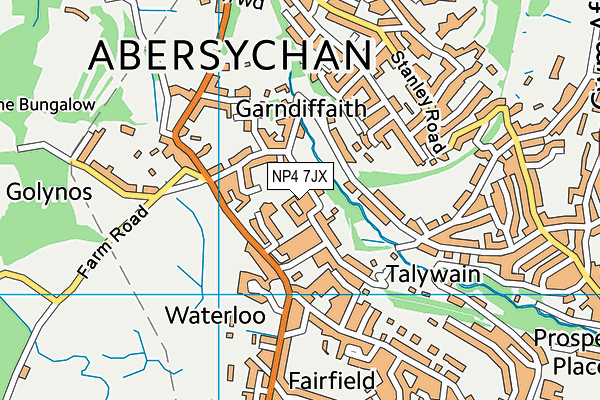 NP4 7JX map - OS VectorMap District (Ordnance Survey) NP4 7JX map - OS VectorMap District (Ordnance Survey)
