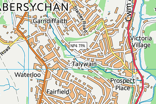NP4 7PA map - OS VectorMap District (Ordnance Survey)