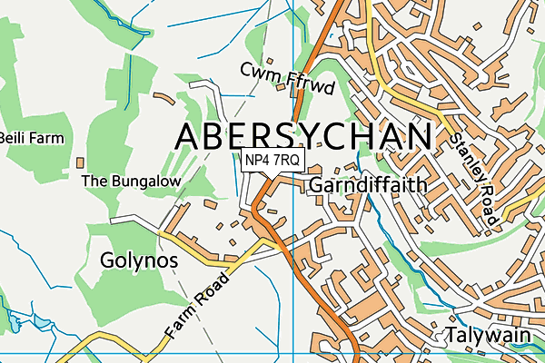 NP4 7RQ map - OS VectorMap District (Ordnance Survey)