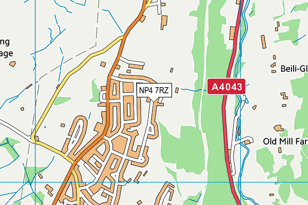 NP4 7RZ map - OS VectorMap District (Ordnance Survey)