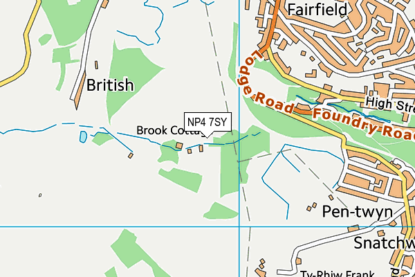 NP4 7SY map - OS VectorMap District (Ordnance Survey) NP4 7SY map - OS VectorMap District (Ordnance Survey)