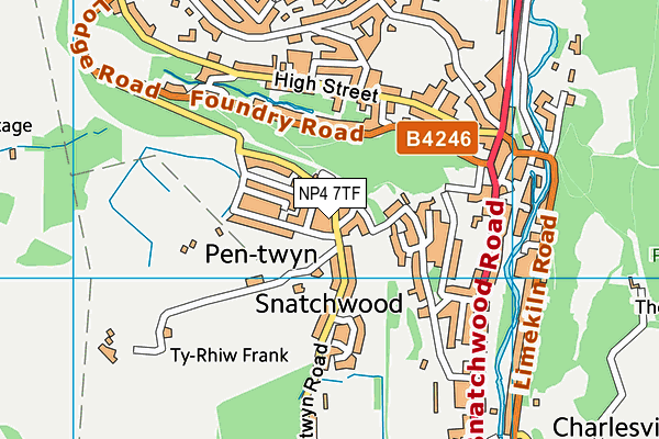 NP4 7TF map - OS VectorMap District (Ordnance Survey) NP4 7TF map - OS VectorMap District (Ordnance Survey)