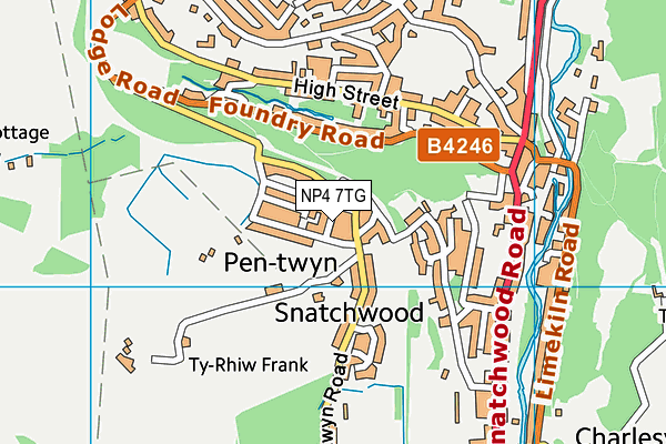 NP4 7TG map - OS VectorMap District (Ordnance Survey) NP4 7TG map - OS VectorMap District (Ordnance Survey)
