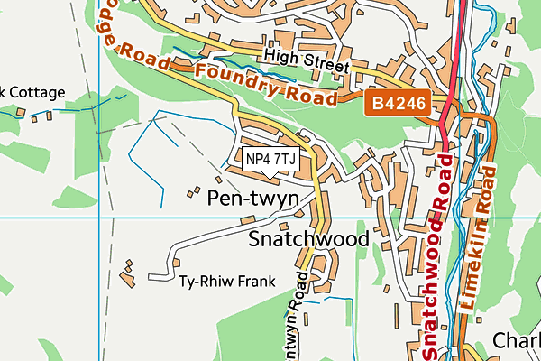 NP4 7TJ map - OS VectorMap District (Ordnance Survey) NP4 7TJ map - OS VectorMap District (Ordnance Survey)