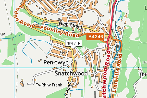 NP4 7TN map - OS VectorMap District (Ordnance Survey) NP4 7TN map - OS VectorMap District (Ordnance Survey)