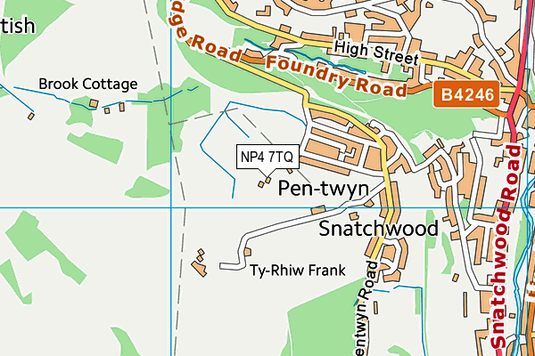 NP4 7TQ map - OS VectorMap District (Ordnance Survey) NP4 7TQ map - OS VectorMap District (Ordnance Survey)