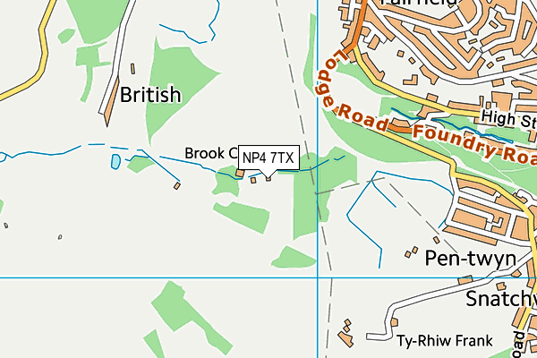 NP4 7TX map - OS VectorMap District (Ordnance Survey) NP4 7TX map - OS VectorMap District (Ordnance Survey)