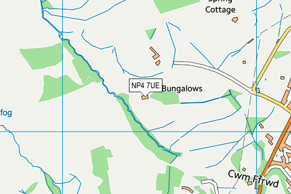 NP4 7UE map - OS VectorMap District (Ordnance Survey) NP4 7UE map - OS VectorMap District (Ordnance Survey)