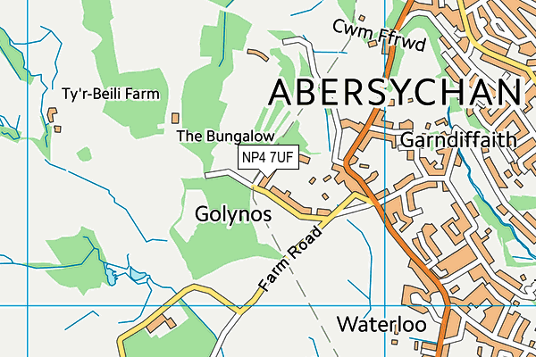NP4 7UF map - OS VectorMap District (Ordnance Survey)
