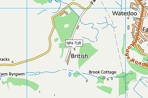 NP4 7UR map - OS VectorMap District (Ordnance Survey) NP4 7UR map - OS VectorMap District (Ordnance Survey)