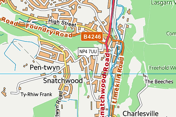 NP4 7UU map - OS VectorMap District (Ordnance Survey) NP4 7UU map - OS VectorMap District (Ordnance Survey)
