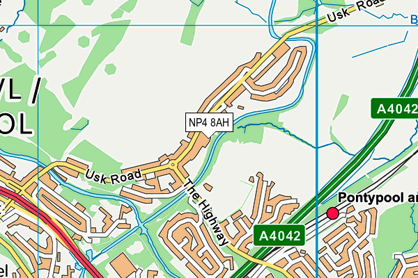 NP4 8AH map - OS VectorMap District (Ordnance Survey) NP4 8AH map - OS VectorMap District (Ordnance Survey)