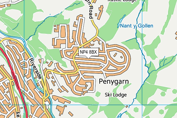 NP4 8BX map - OS VectorMap District (Ordnance Survey) NP4 8BX map - OS VectorMap District (Ordnance Survey)