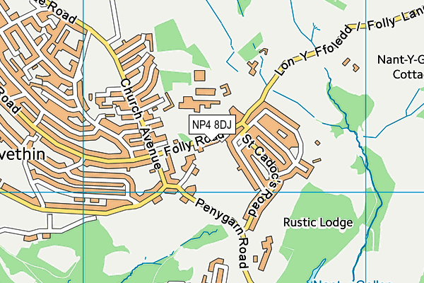 NP4 8DJ map - OS VectorMap District (Ordnance Survey) NP4 8DJ map - OS VectorMap District (Ordnance Survey)