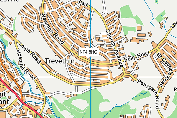 NP4 8HG map - OS VectorMap District (Ordnance Survey) NP4 8HG map - OS VectorMap District (Ordnance Survey)